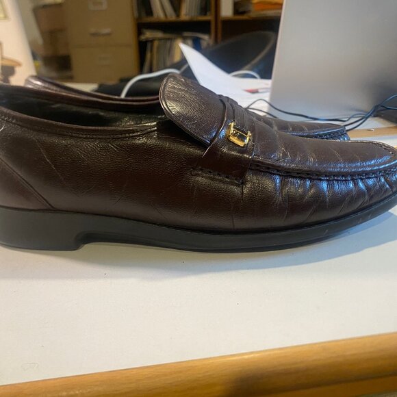 Florsheim - Size 10M - Men’s‎ Riva Brown Leather Loafers Slip-On Shoes main image 9
